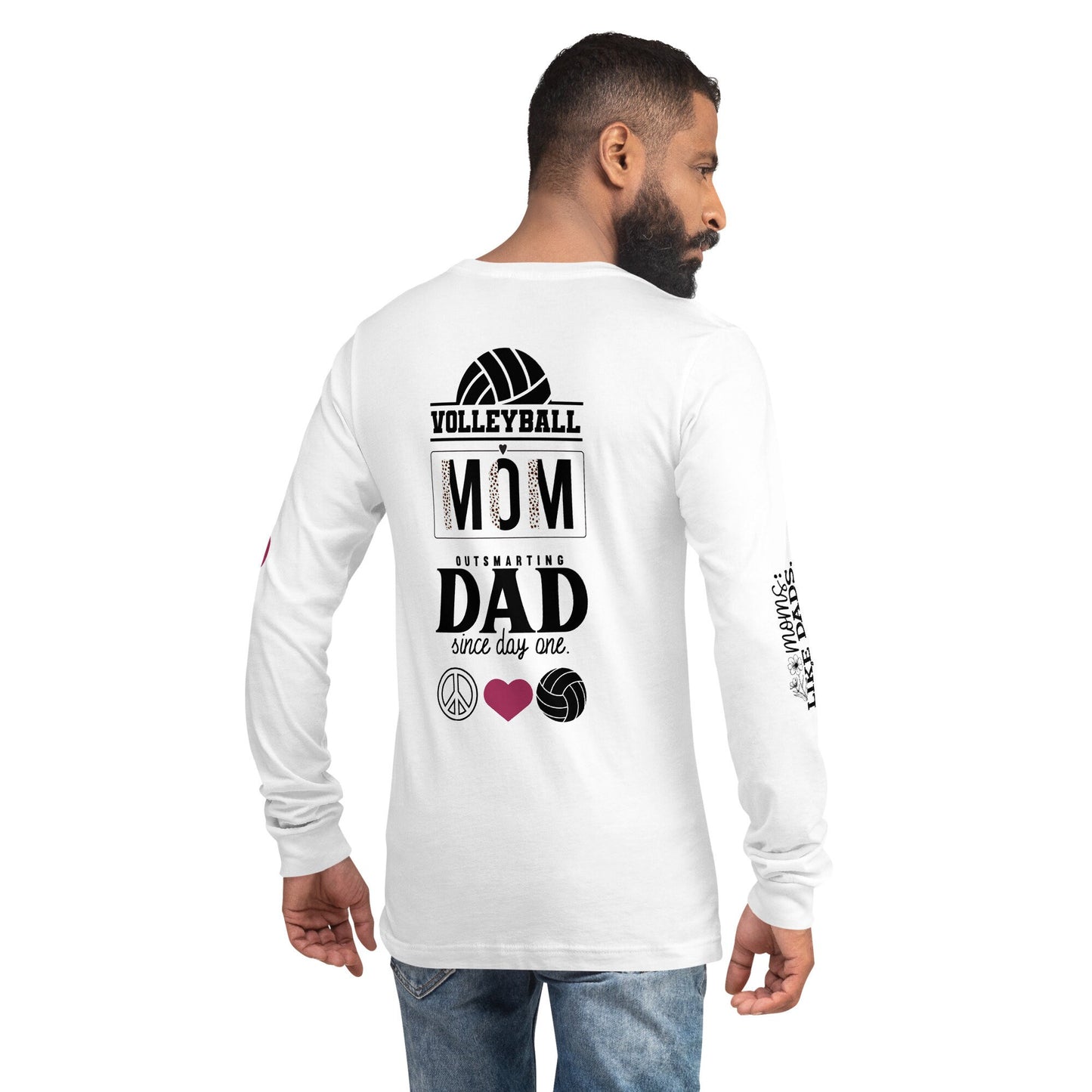 Volleyball Mom Outsmarting Dad Since Day One Shirt, Volleyball Moms Like Dads Only Smarter, Volleyball Motivational Quote Tshirt, Volleyball