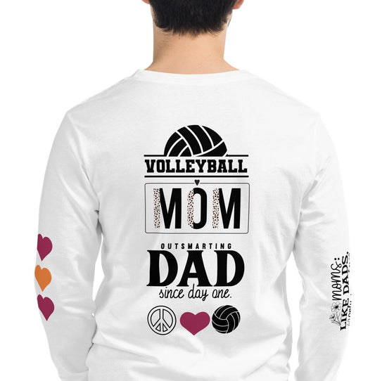 Volleyball Mom Outsmarting Dad Since Day One Shirt, Volleyball Moms Like Dads Only Smarter, Volleyball Motivational Quote Tshirt, Volleyball